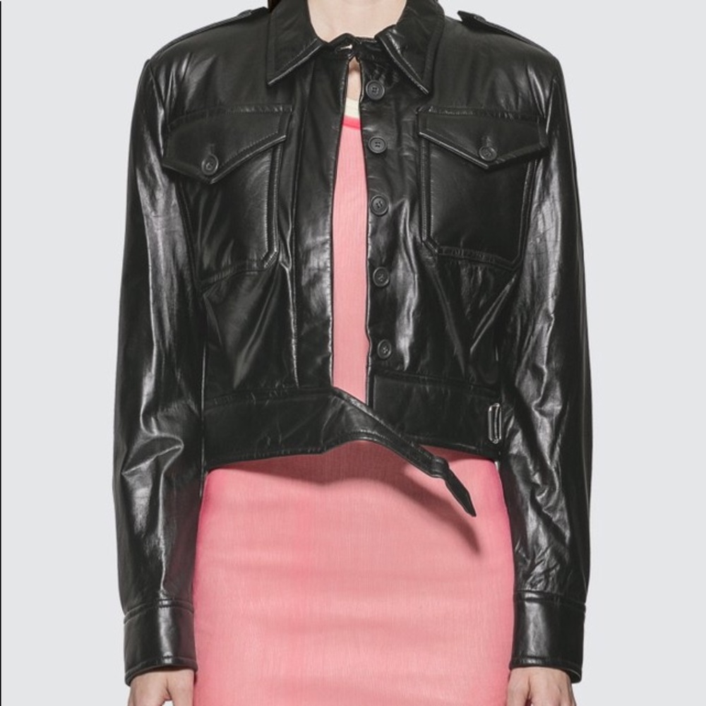 HELMUT LANG ‘pocket leather jacket’